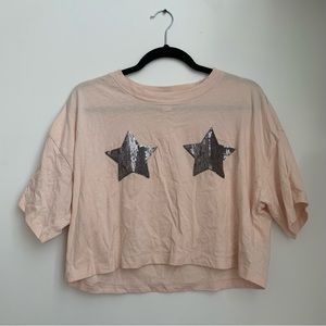 Forever 21 Cropped Star T Shirt